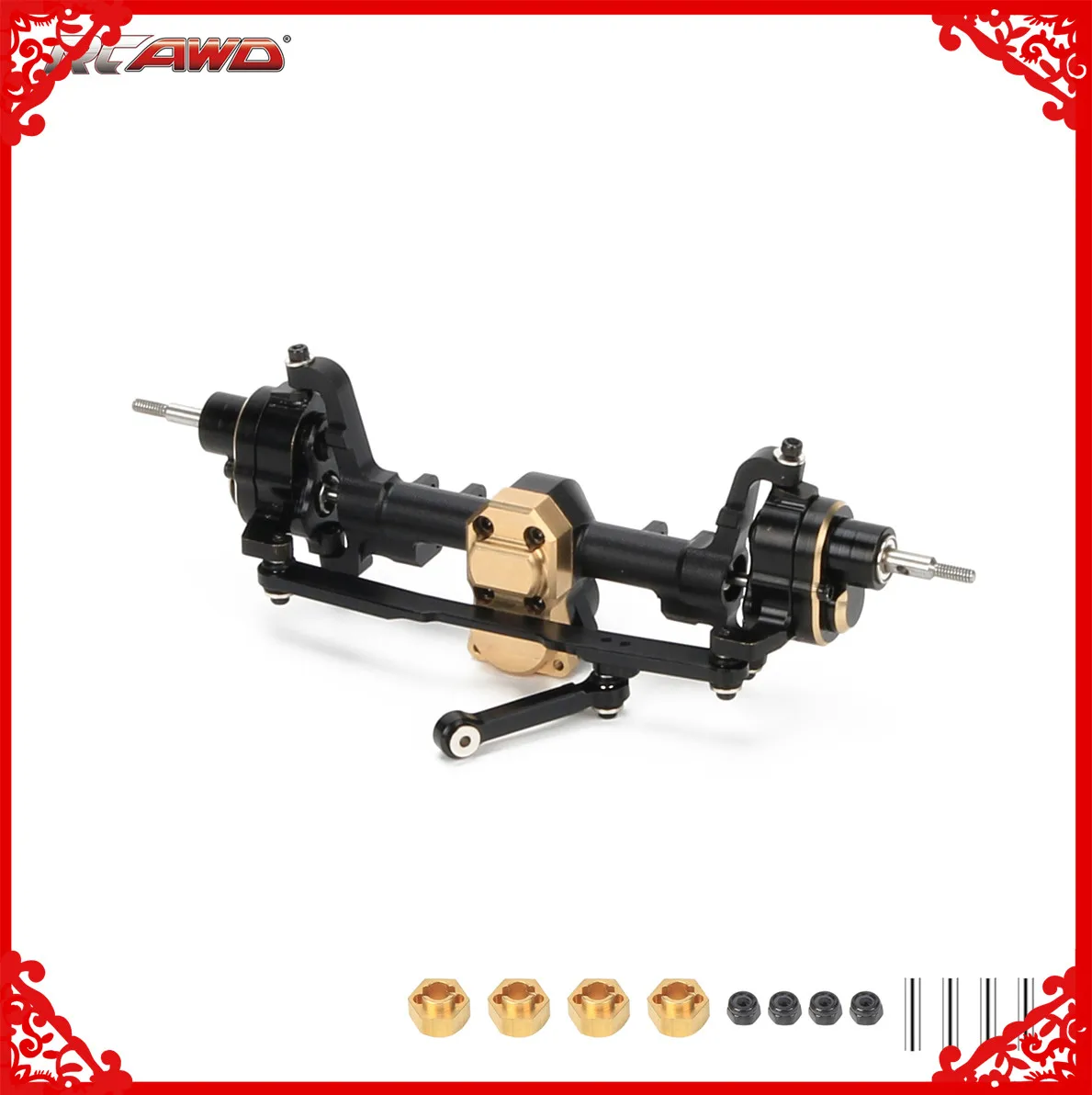 RCAWD корпус передней оси портала и стальные шестерни для осевых 1-24 SCX24 ползунов