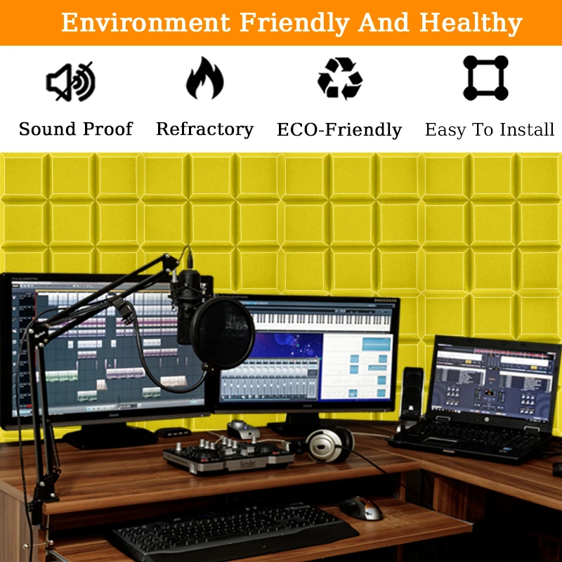 Звукоизоляционная панель TOUO 6-24 шт. акустическая пенопластовая