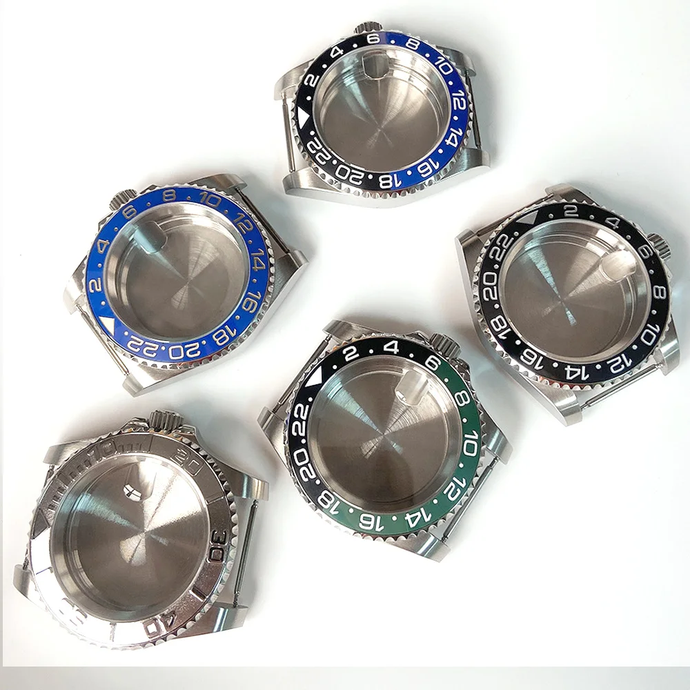 

40mm Watch Cases with Sapphire Glass for Miyota 8215 8205 8200 for Mingzhu 2813 3804 ETA 2836 2834 Watch Movement Repair Part