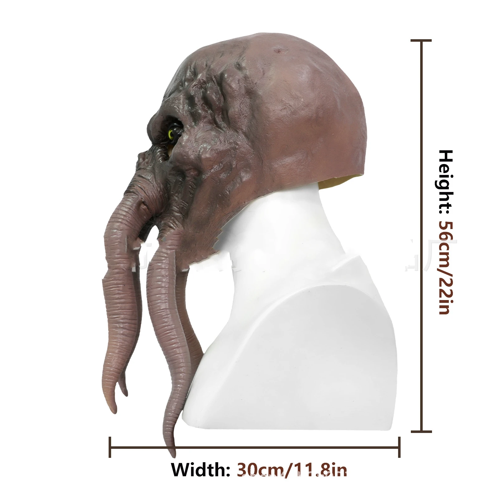 Игра Baldur's Gate Illithid латексная маска раздуманная голова Хэллоуин косплей