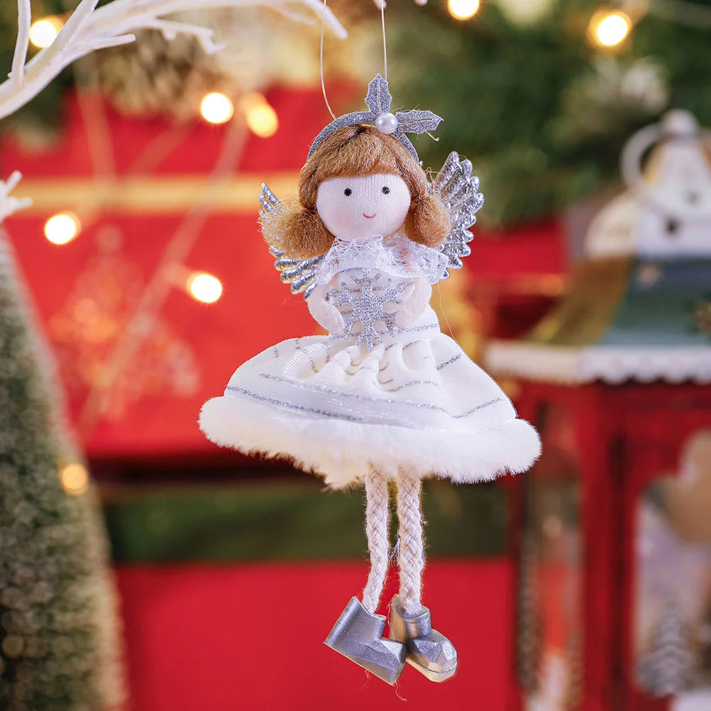 

3 Pcs Christmas Tree Decorations Xmas Hanging Dolls Ornament Rose Gold Pendants Angel