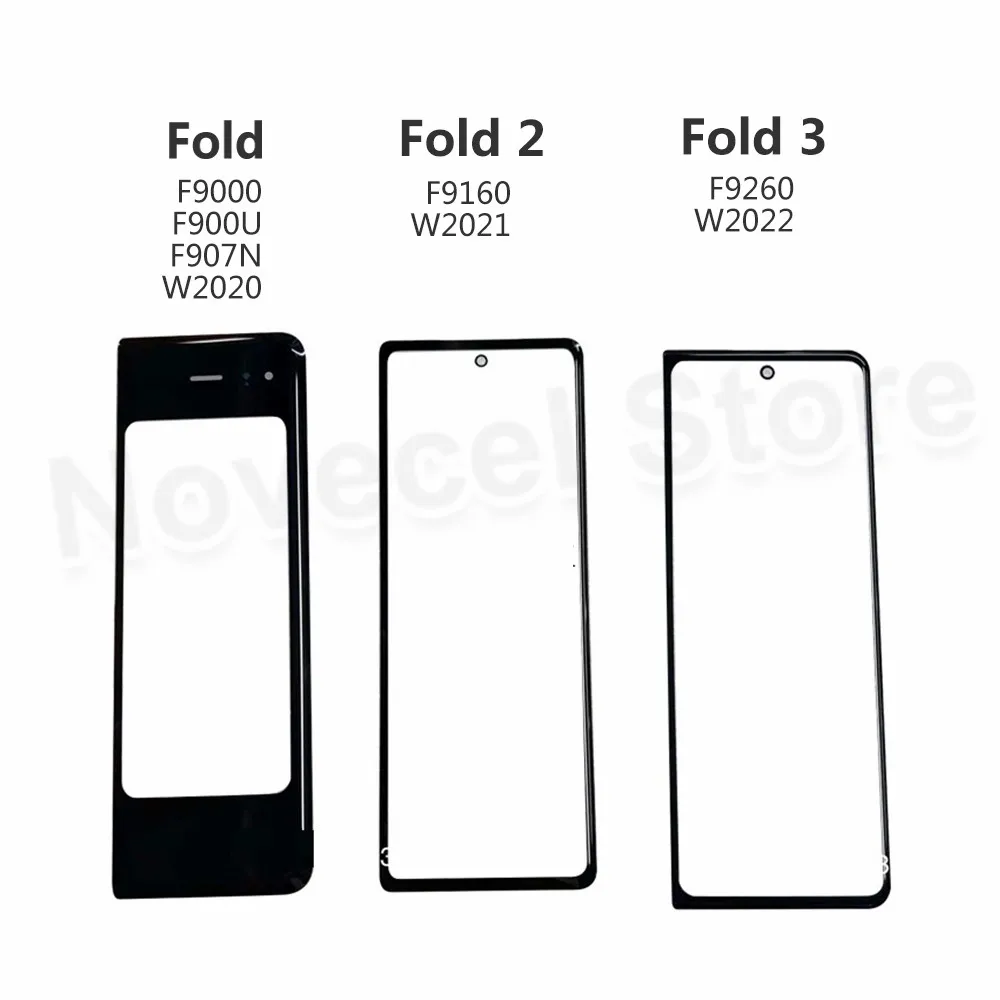 NOVECEL 5 шт. передний внешний экран с OCA клеем для Samsung Galaxy Z Fold 2 3 4 W21 W22 F9160 F926 F936