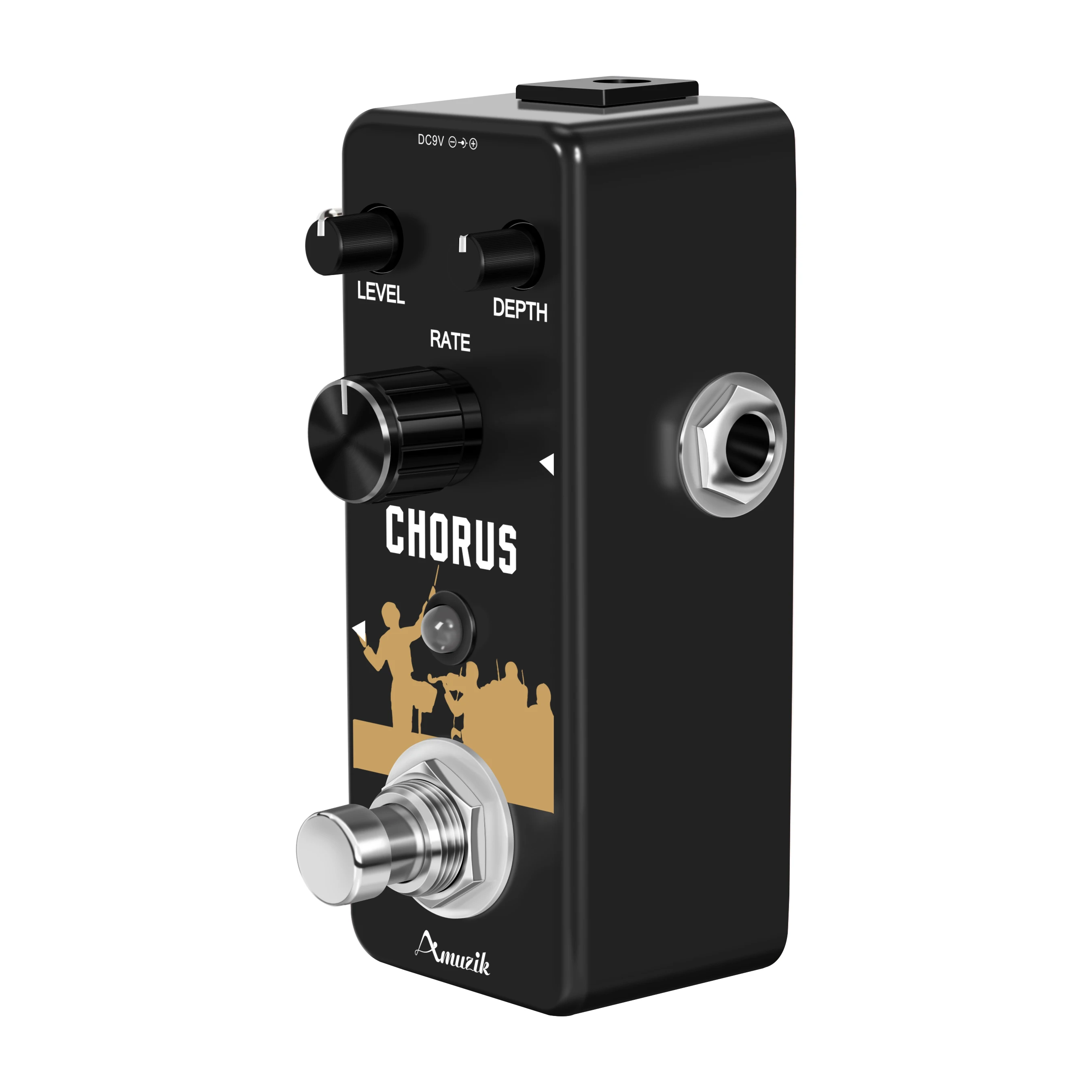 Amuzik LEF-304 Guitar Analog Chorus Pedal Ensemble King Level Depth Knob High Warm Clear Chorus Sound With BBD Chip True Bypass