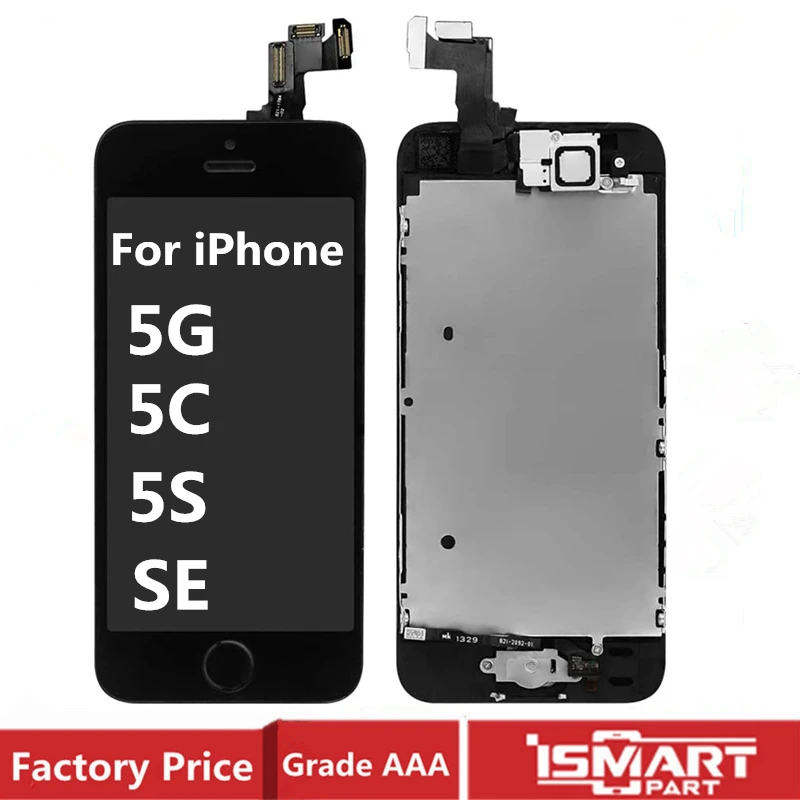 

OEM для iPhone 5S SE 5G ЖК-дисплей сенсорный дигитайзер полная сборка 5C сменный экран с мелкими деталями без битых пикселей