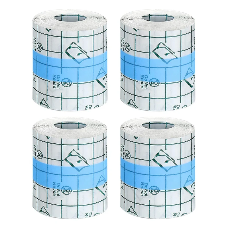 

Transparent Stretch Adhesive Bandage 4 Rolls Shower Waterproof Patch Waterproof For Tattoos Swimming Showering (5Cmx5m)