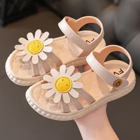 fashion girls sandals big sunflower soft sole non slip sandalias kids beach sandals for girls 4 to 8 years children summer shoes