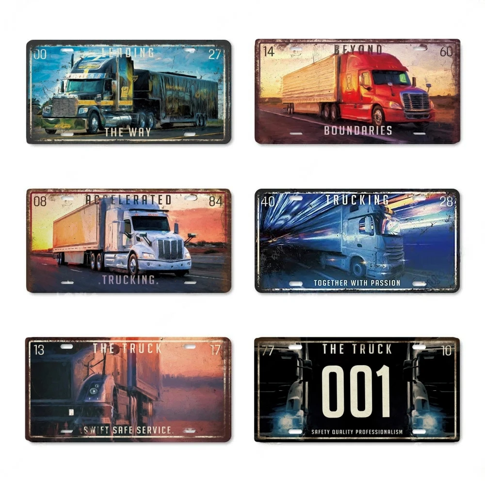 Металлическая Брендовая Табличка Для Грузовика Винтажный Знак Лицензии Декор