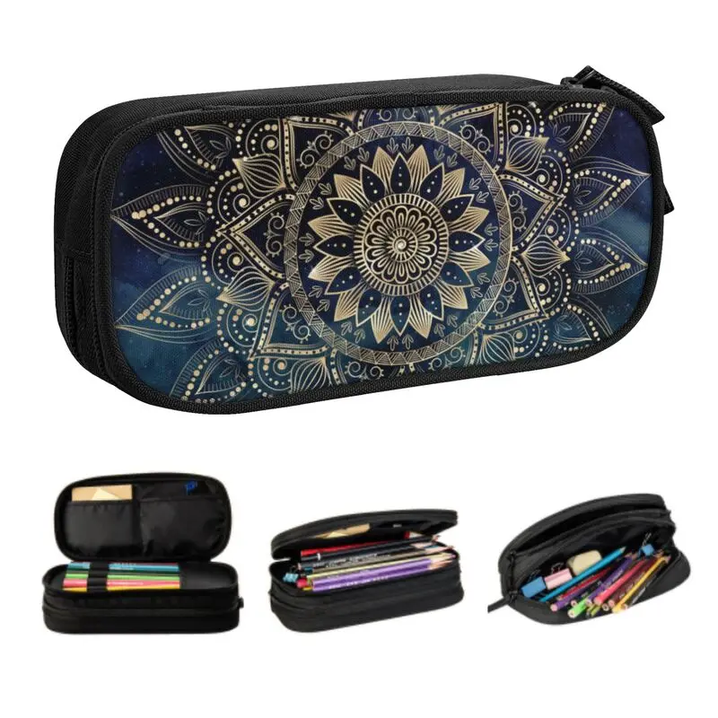 Cases For Boys Gilrs Big Capacity Boho Pen Box Bag School Supplies