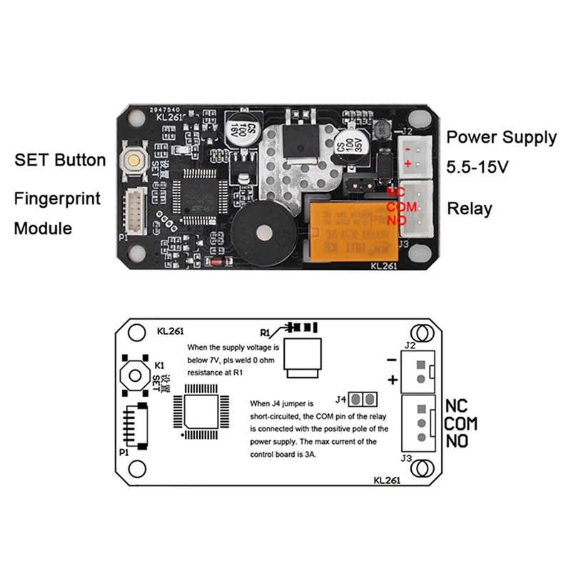 2 шт. плата управления доступом к отпечатку пальца с функцией самоблокировки