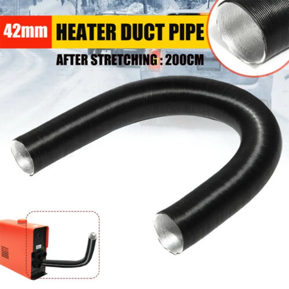 

Car Air Intake Outlet Exhaust Stretch Corrugated Hose Pipe Flexible Combustion 42mm Auto Heater Aluminum Foil Duct