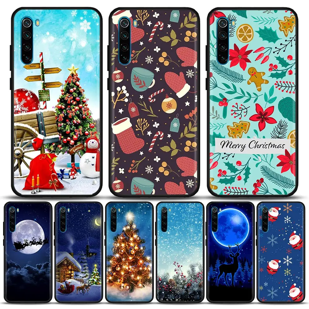 

Merry Christmas Coque Funda Phone Case for Xiaomi Redmi Note 7 8 8T 9 9S 9T 10 11 11S 11E Pro plus 4G 5G Case Para Capa Shell
