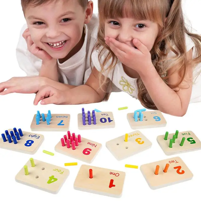 

Montessori Peg Board Parent-child Interactive Addition Board Game Educational Preschool Blocks Preschool Learning Board Games