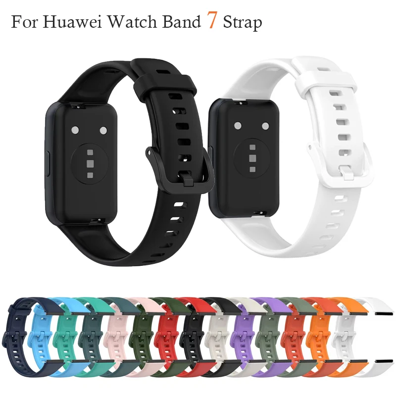 

Silicone Strap For Huawei band 7 Sport Strap Smartwatch accessories Adjustable Replacement Bracelet For Huawei watch band 7