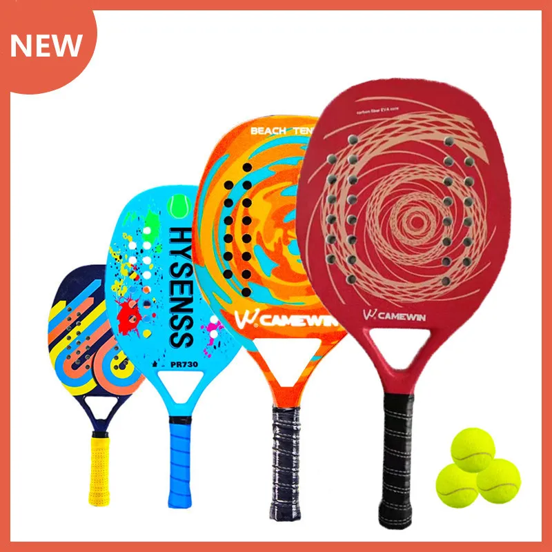

2021 New Outdoor Sports Carbon Fiber EVA Foam Core Beach Racket Adult Panel Racket Men's and Women's General Panel Tennis Racket