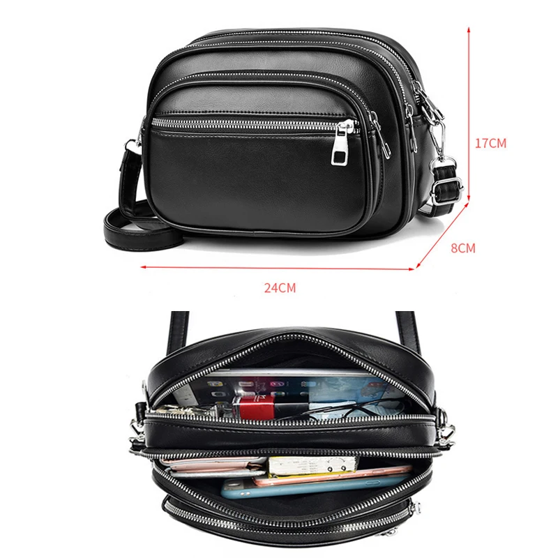 Women's Bag New Crossbody Shoulder Bag Mini Simple Soft PU Leather Fashion Woman Crossbody Bags Casual Round Bag Messenger Bags