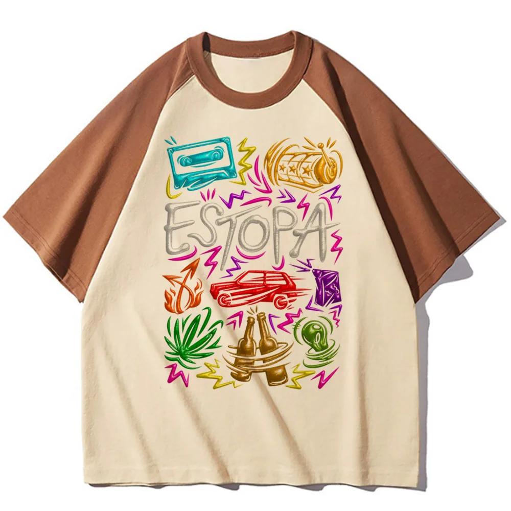 Футболка Estopa женская с принтом манга быстросохнущая тенниска в современном