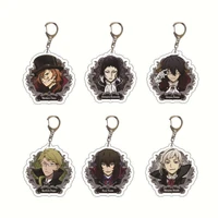 bungo stray dogs keychain acrylic double sided transparent key chain ring accessories jewelry for fans gift