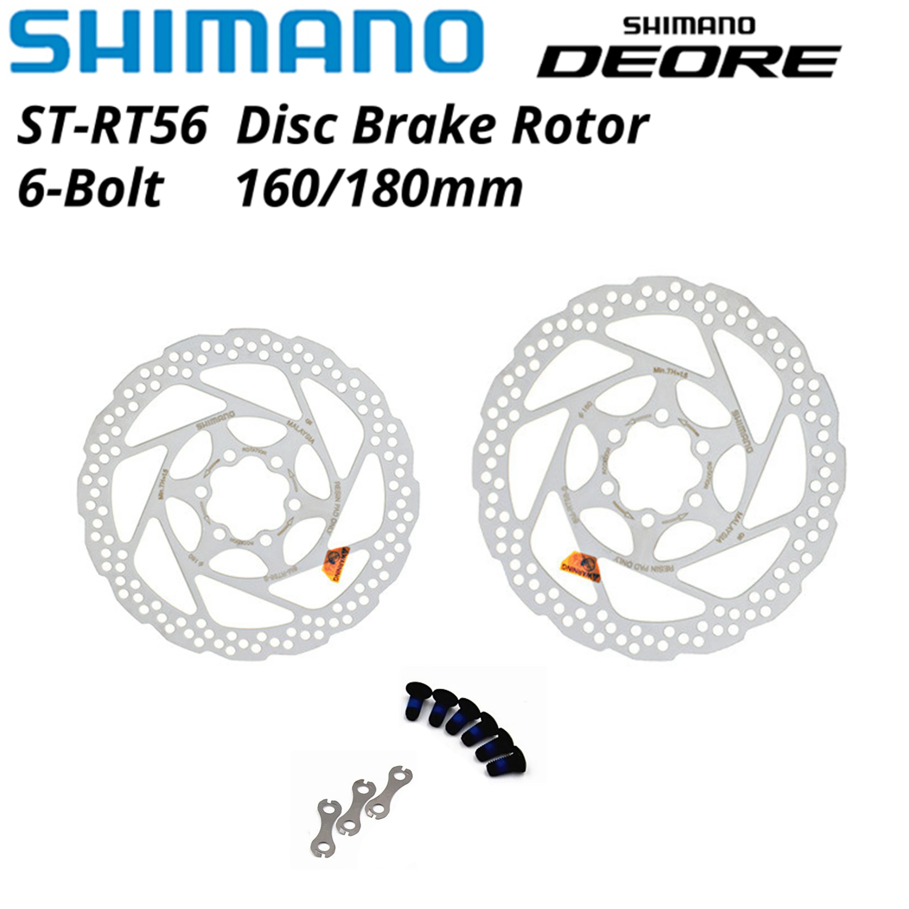 

Shimano DEORE SM RT56 Brake Disc 6 Bolt Mountain Bikes Disc M610 RT56 M6000 Brake Disc 160MM 180MM MTB