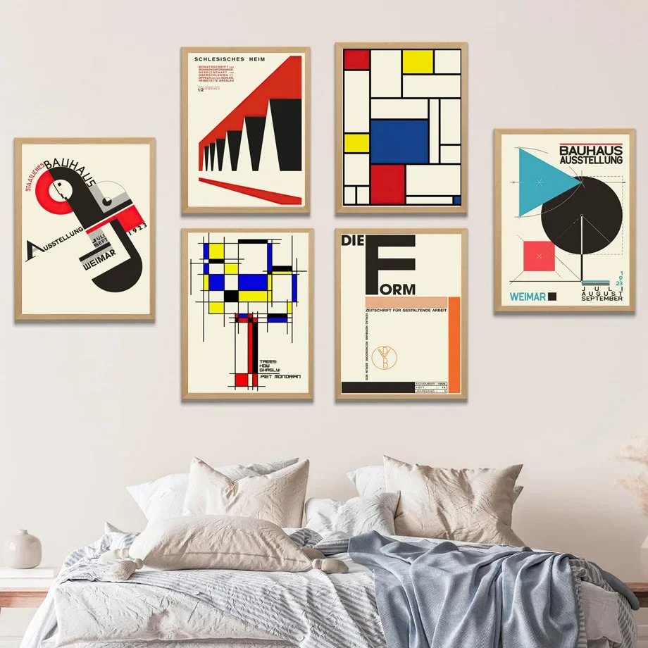 Постер Mondrian Ausstellung в минималистичном стиле Современные художественные принты