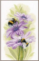 nn yixiao counted cross stitch kit cross stitch rs cotton with cross stitch pn 0190652 bees dancing on flowers 28 38