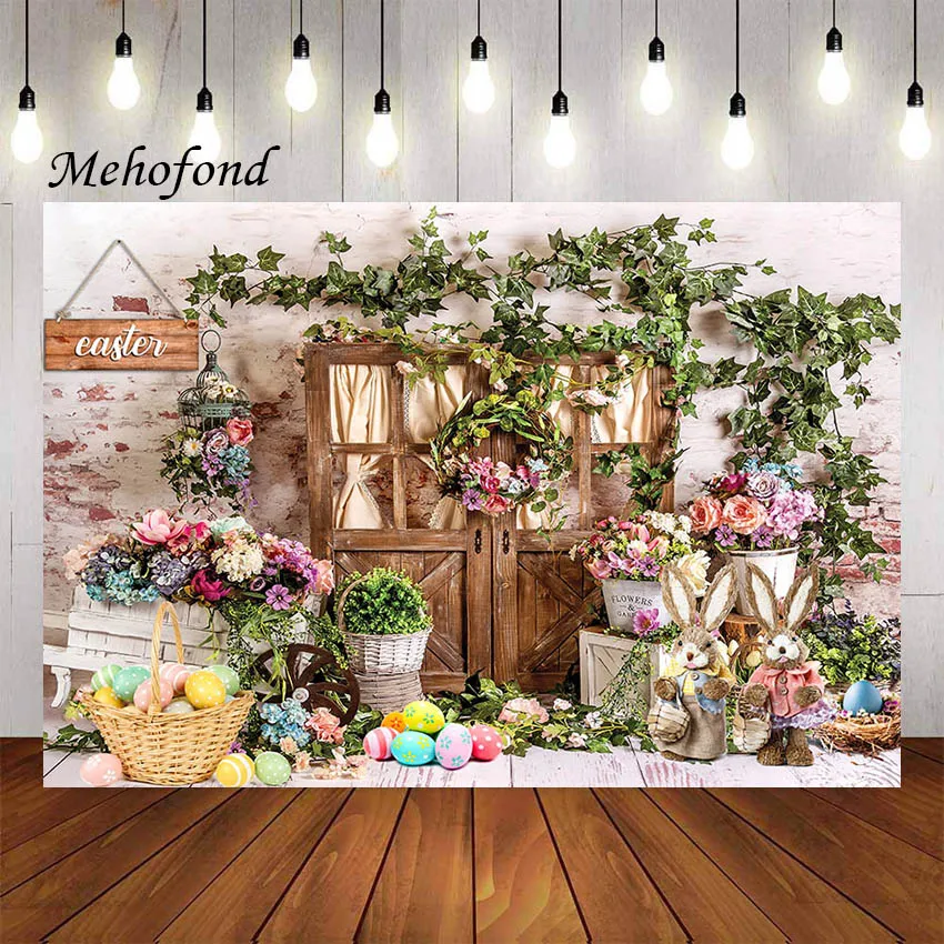 

Фон для фотосъемки Mehofond весенний Пасхальный Кролик Сад розовый цветок Детский День Рождения Вечеринка портрет Фотостудия