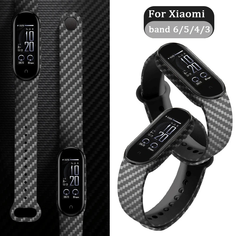 

Carbon Fiber Pattern Watch Band for Xiaomi Watch Band 6 5 4 3 Wristband Smart Sports Replacement Wrist Band Watch Accessories