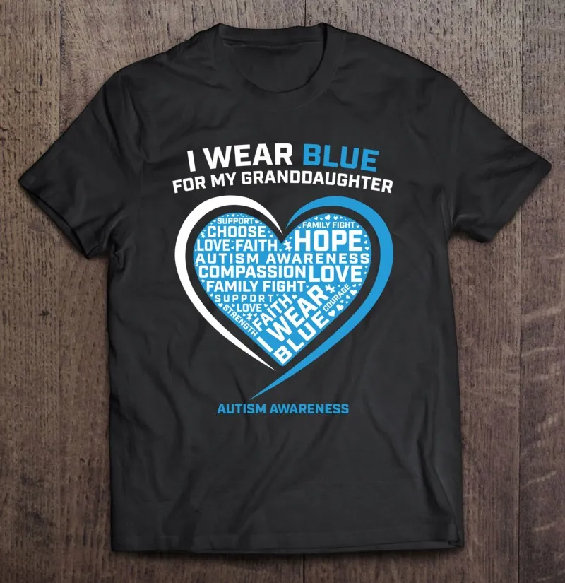 

Мужская бабушка, дедушка, я ношу синюю для моей внучки, футболка с аутизмом для мужчин, Большие футболки, блузка, винтажная одежда в стиле Хар...