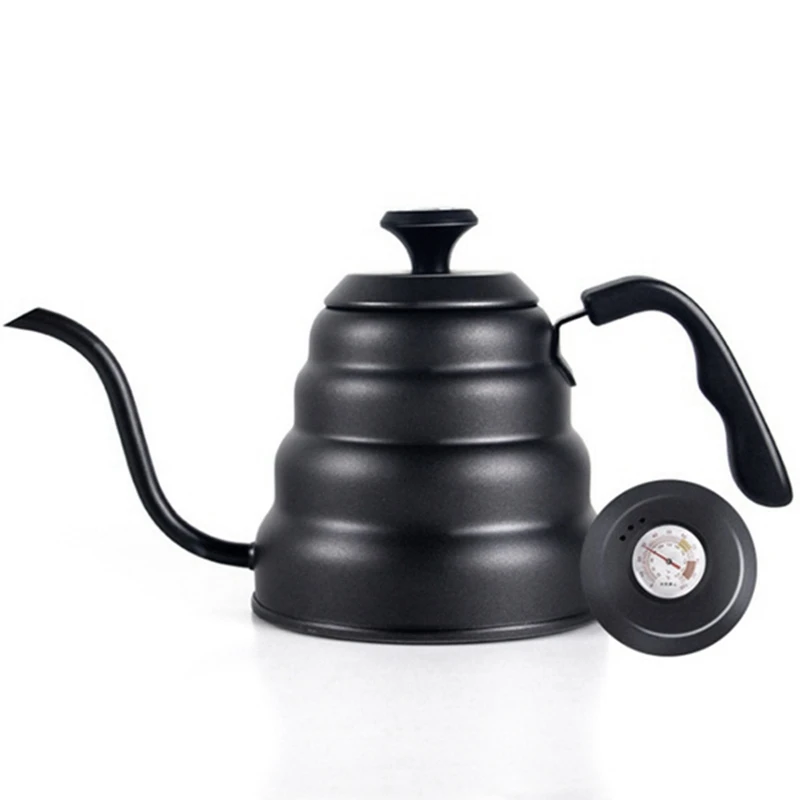 

Coffee Kettle 1L Stainless Steel Pour Over Coffee Pot Kettle Drip Kettle With Thermometer For Home Office Cafetera