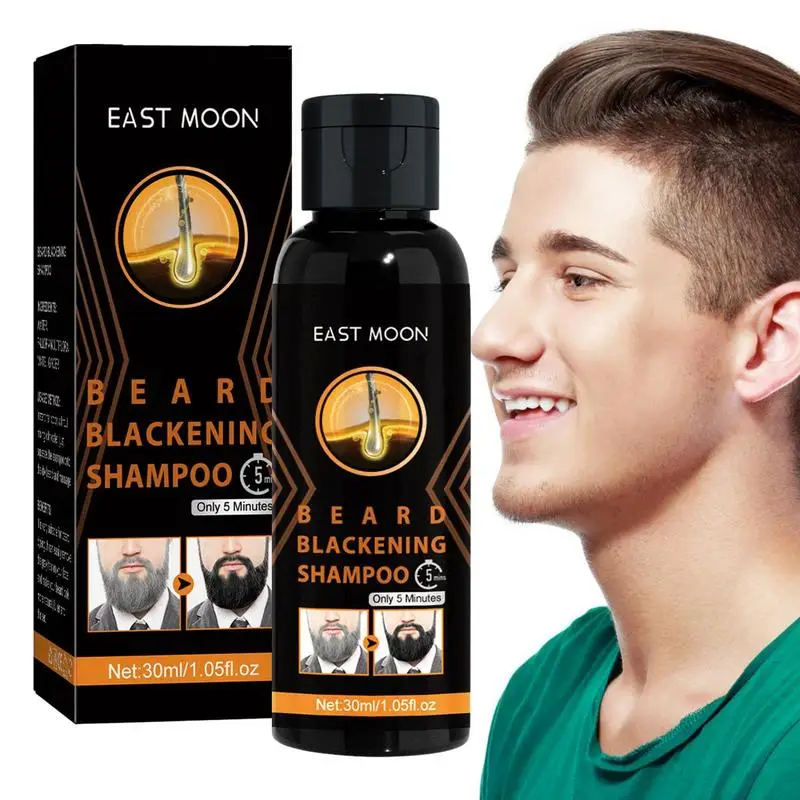 

Natural Long Lasting 30ml Permanent Beard Dye Shampoo For Men Beard Dying Removal White Grey Beard Hair Men Beard Dye Shampoo