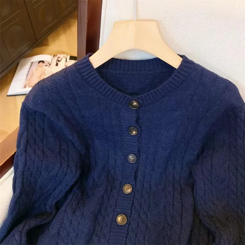 Американский винтажный вязаный кардиган в консервативном стиле для женщин Новое