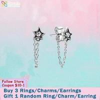 smuxin 925 sterling silver stud earring celestial stars stud earring cubic zirconia statement stud earrings women earrings gift