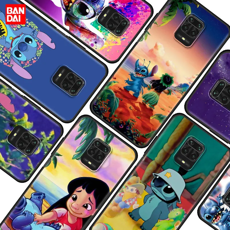 

Case for Xiaomi Redmi Note 7 8 9 9s 10 11 8T 11T Pro Plus 5G 4G Cell Soft Phone Shell Bag Korea Luxury Disney Stitch Cartoon