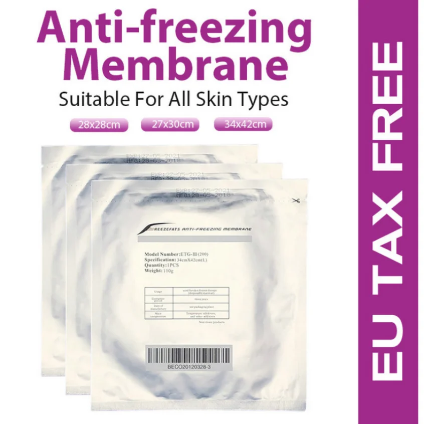 

2023 Anti Membranes Anti Freezeing Membrane Cryo Use Anti Freeze Cryotherapy 27X30Cm 34X42Cm 28X28Cm
