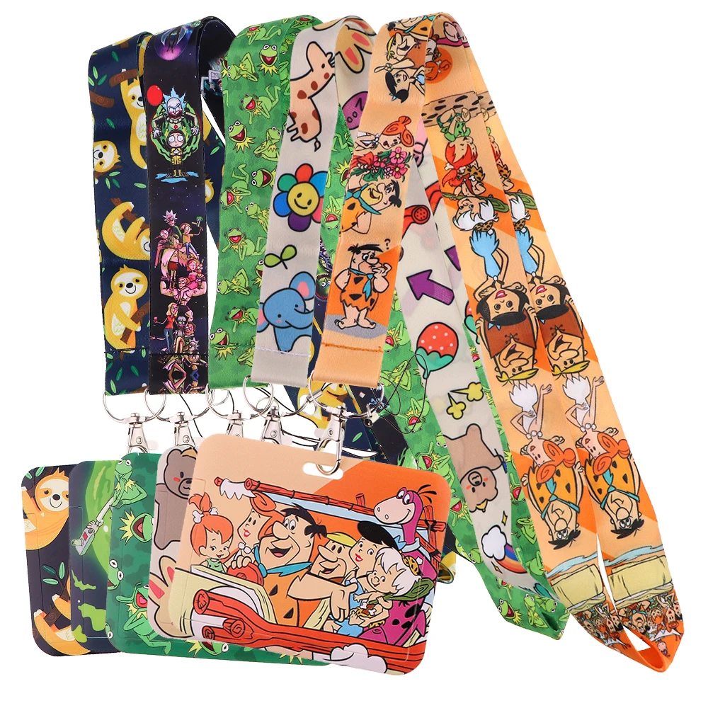 

Cartoon Animal Figure Novel Neck Strap Lanyards Keychain Badge Holder ID Credit Card Pass Hang Rope Lariat Accessories Gifts
