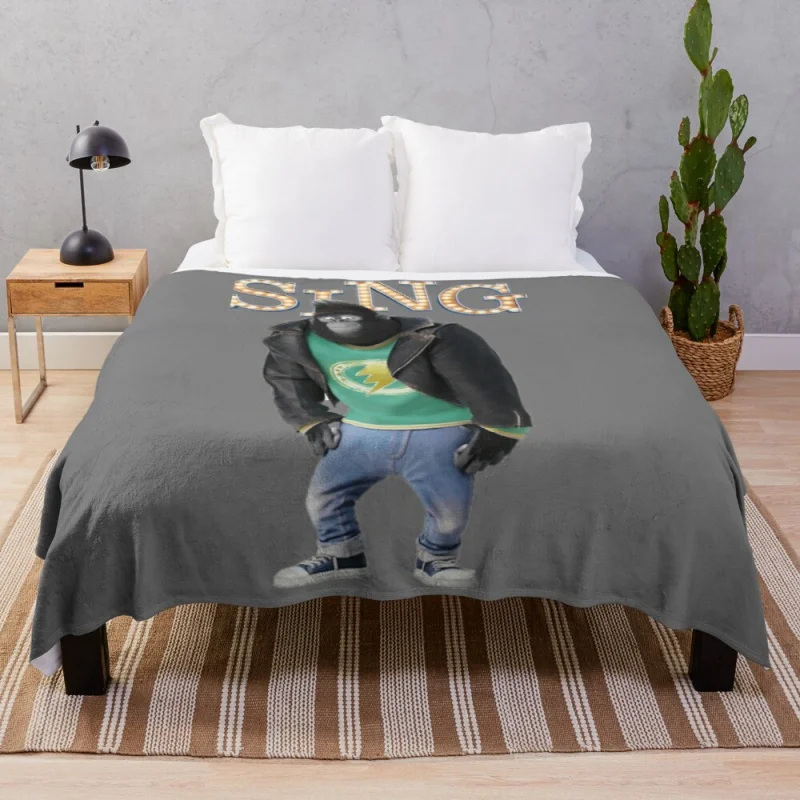From "Sing" Movie Polynesian Design Best Couch Fleece Kpop Throw Blankets