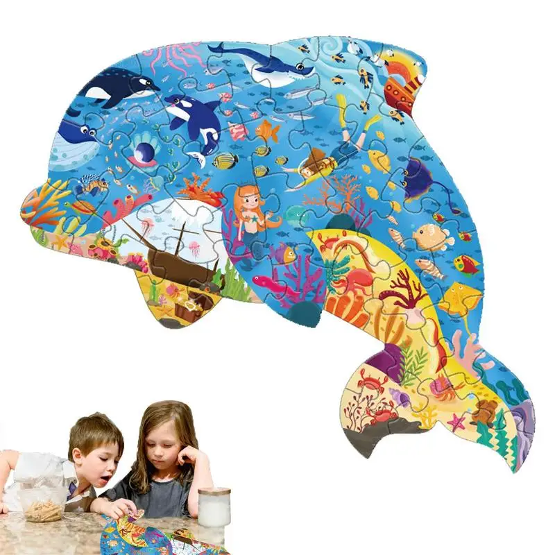 

100 шт., детский Развивающий пазл-динозавр