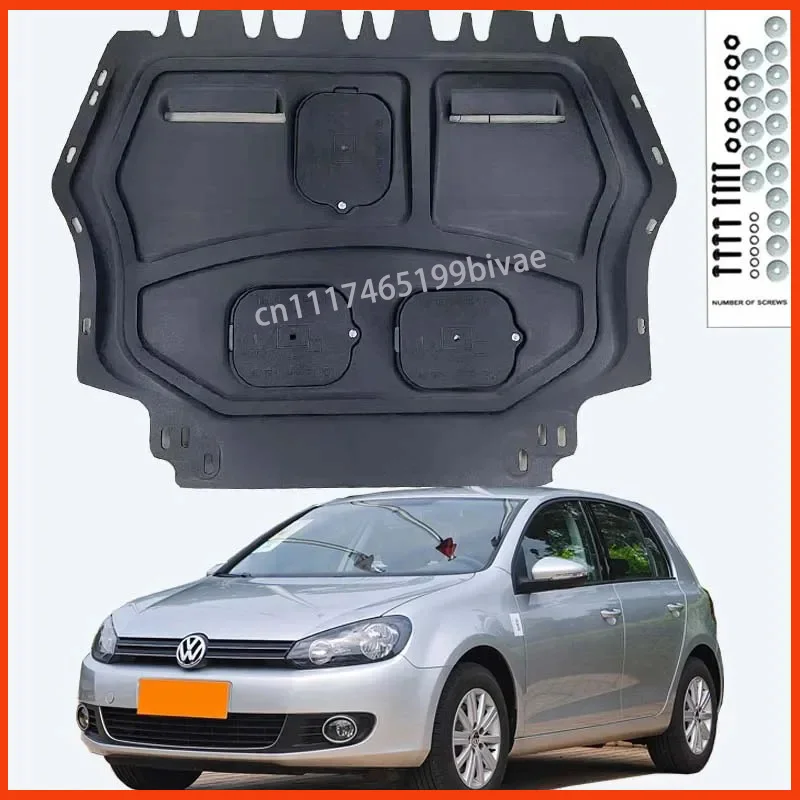 Фото Для VW Golf R 2004-2014 Защитная пластина под двигателем, брызговик, крышка крыла, черный автомобильный брызговик, защита от грязи. №2