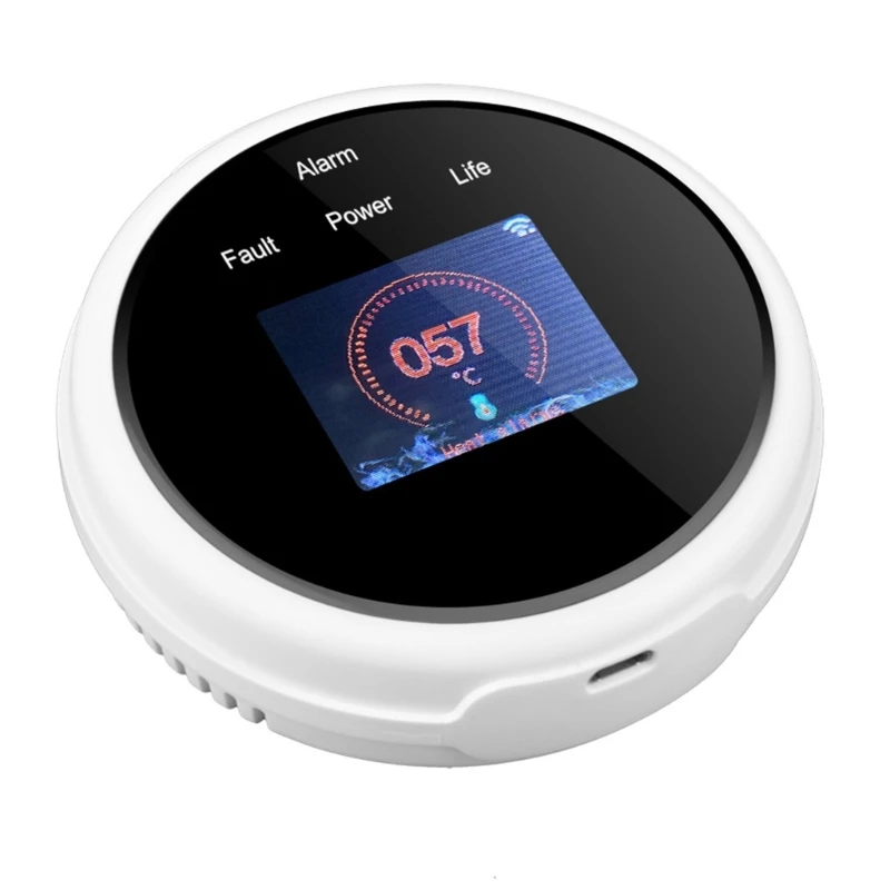 

Wifi детектор природного газа и пропановый детектор с ЖК-дисплеем, монитор природного газа, датчик утечки газа для дома, кухни