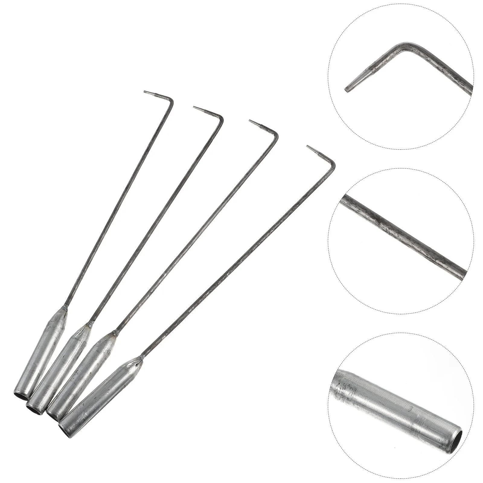 

Pickup Firepit Poker Durable Fireplace Long Handle BBQ Ash Removing Hooks Accessories Tool