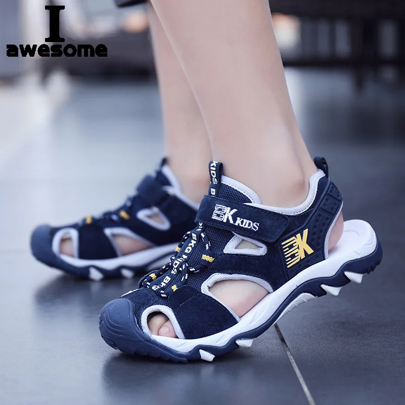 The New BOY'S Closed-toe Sandals Summer 8 Anti-slip Soft-Sole Young STUDENT'S Sandals Boy 9 Big Boy 12-Year-Old