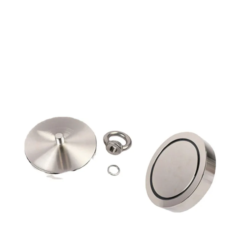 

Неодимовое подъемное кольцо, поисковый рыболовный магнит, большой мощный магнитный Зажимной патрон, против столкновений, 300 кг, 75 мм, диамет...