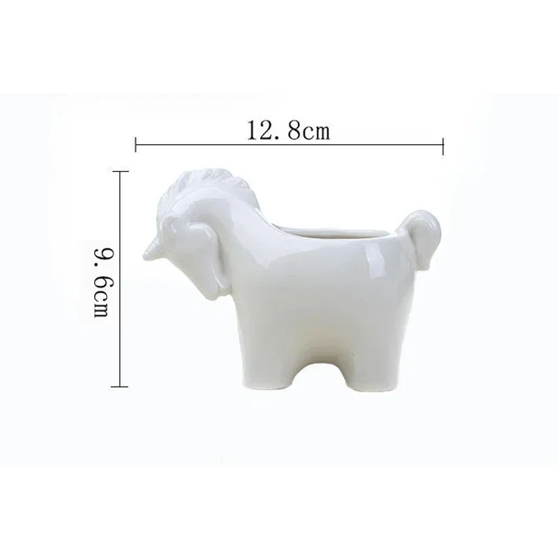 

Cartoon Unicorn Ceramic Flower Pot - Creative Succulents Container for Balcony & Garden, Desktop Home Decor Ornament