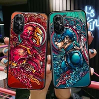 marvel art hero clear phone case for huawei honor 20 10 9 8a 7 5t x pro lite 5g black etui coque hoesjes comic fash design