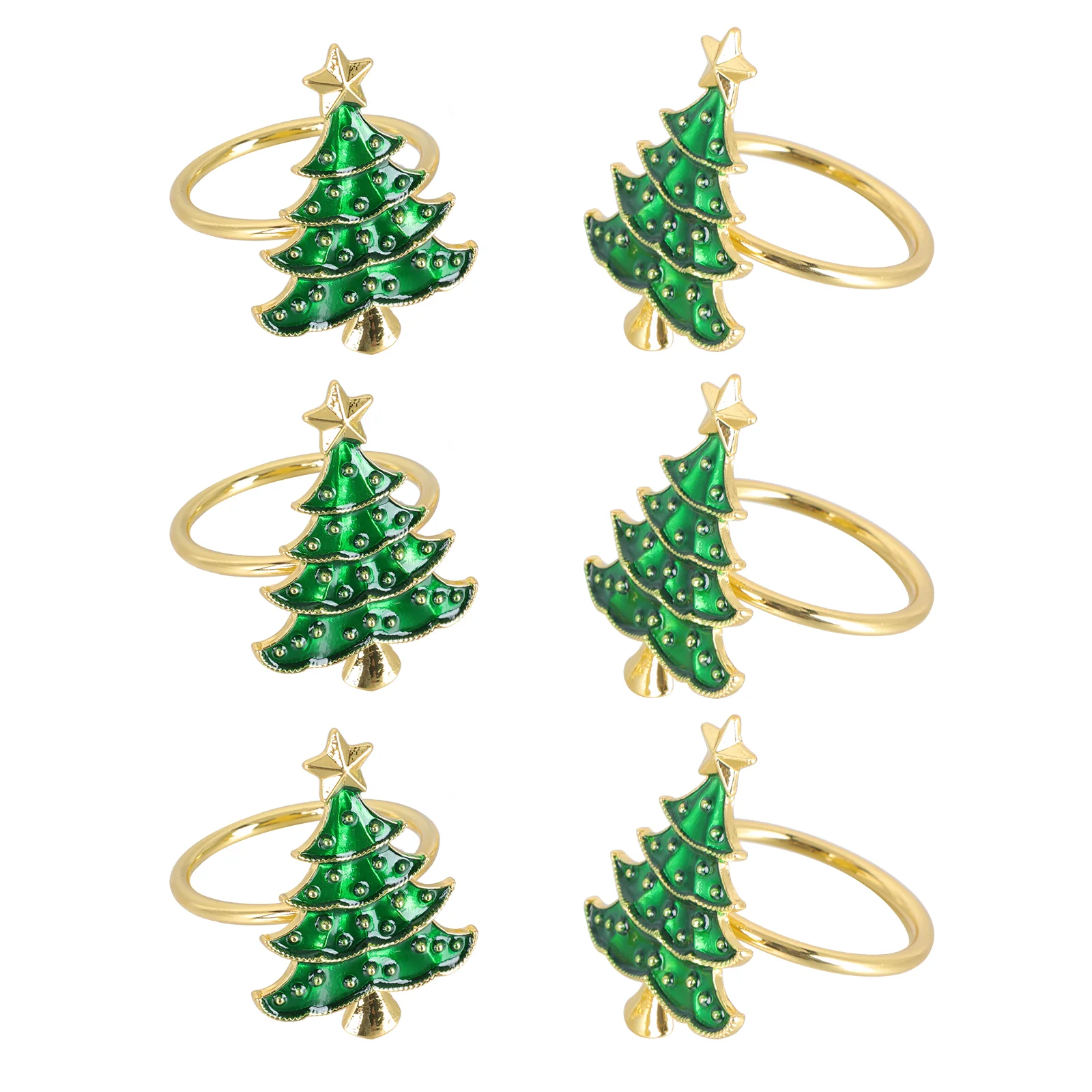 

Napkin Rings Holder Christmas Table Buckle Ring Decor Tree Holidaythanksgiving Towel Hotel Buckles Bling Banquet Napkins Dining