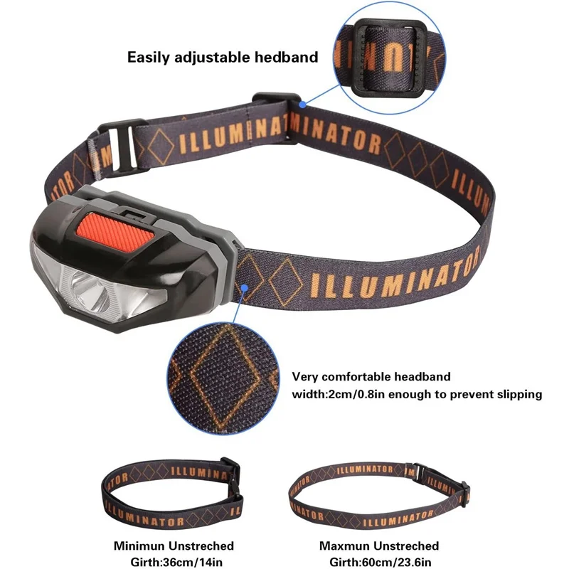 3 Lighting Modes Headlamp Portable LED Head Lamp with AA Battery Flashlight Torch Light Fishing Camping Headlight | Освещение