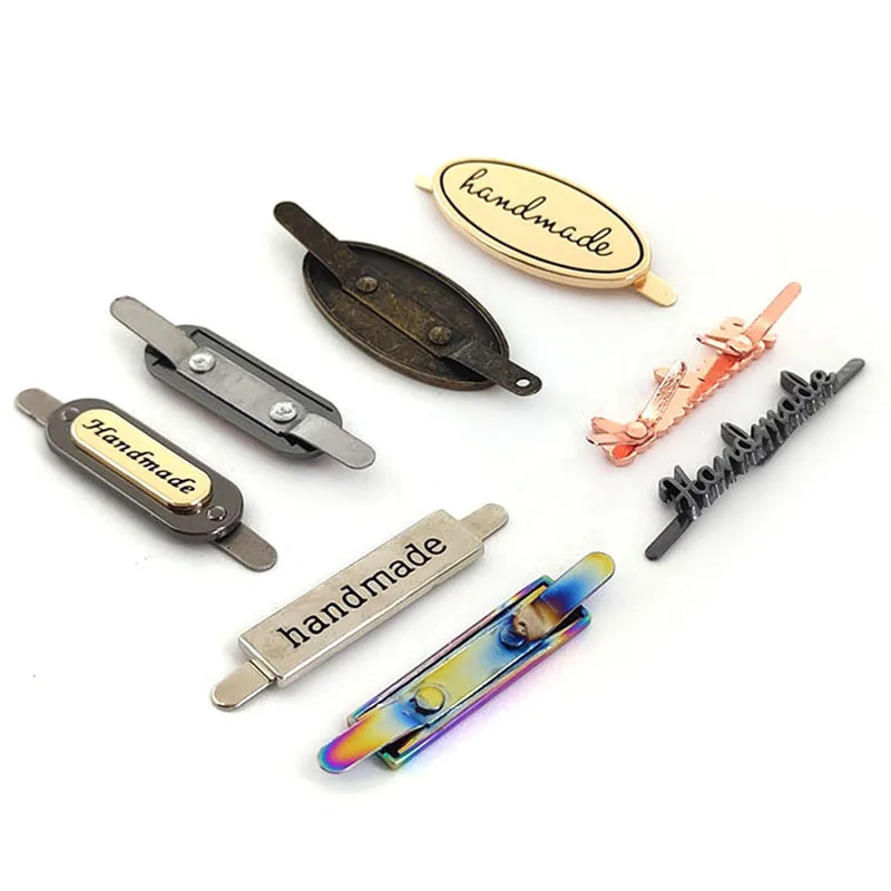 Meetee 10 шт. металлические мешки ручной работы этикетки булавка Пряжка врезная