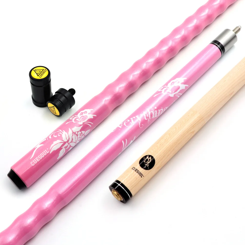 

CUESOUL maple wave billiard cue American nine-ball billiard cue split snooker black eight pink big head cue