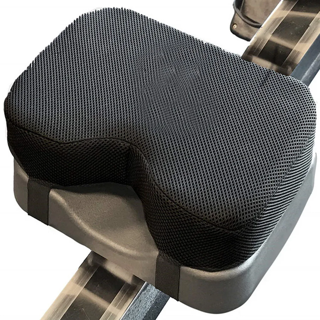 

Rowing Machine Seat Cushion with Straps Non-Slip Bottom Seat Mats Pads