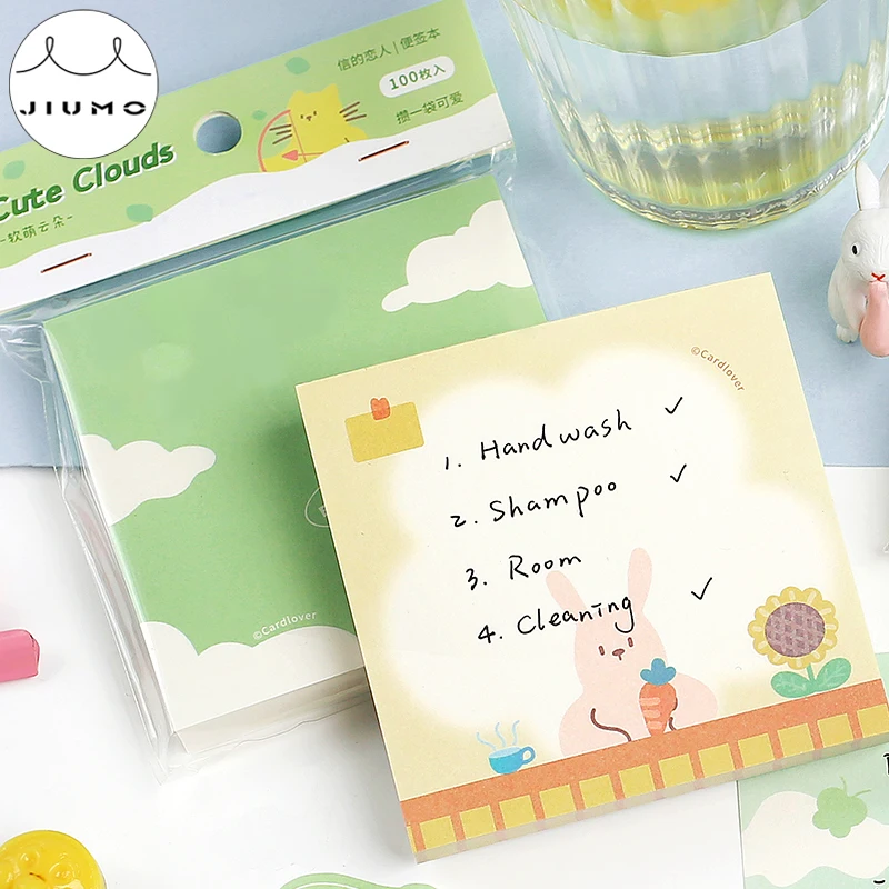 

JIUMO 6 Designs 100 Notes To Save A Bag Of Cute Series Creative Handbook Decoration DIY Material Stickers And Notepads