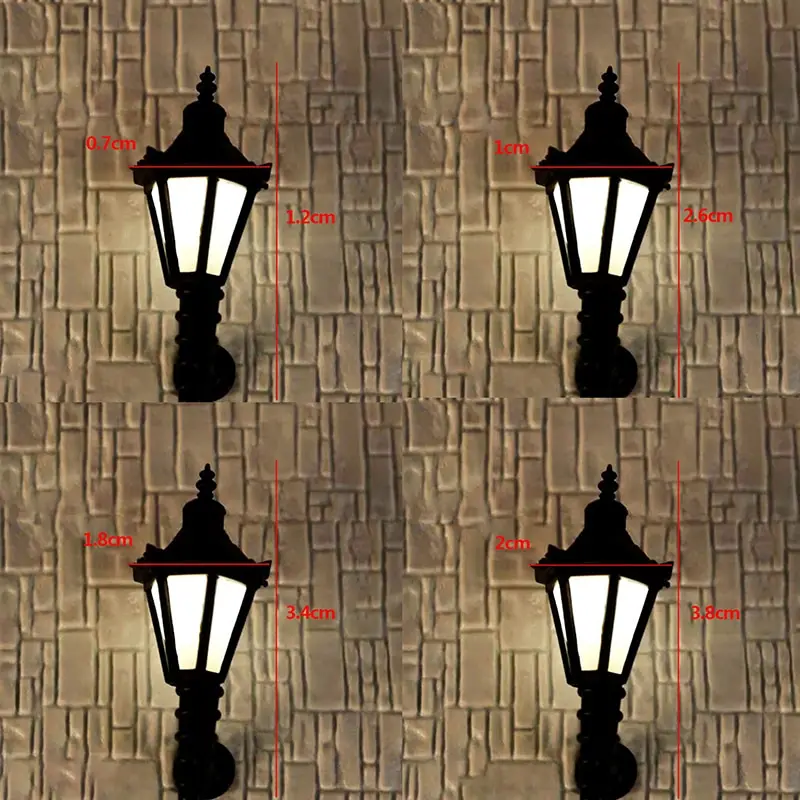 

Dollhouse Miniature Wall Lamp LED Simulation Mini Street Light Toy Furniture for Dolls Children House Play for Scale Model